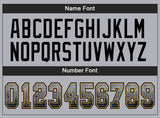Custom Gray Black-Old Gold Drift Fashion Football Jersey