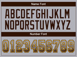 Custom Gray Brown-Gold Drift Fashion Football Jersey