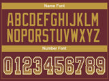 Custom Burgundy Old Gold-White Drift Fashion Football Jersey