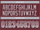 Custom Burgundy Gray-White Drift Fashion Football Jersey