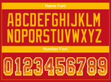 Custom Red Gold-White Drift Fashion Football Jersey