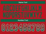 Custom Red Kelly Green-White Drift Fashion Football Jersey