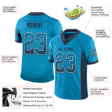 Custom Panther Blue Navy-White Drift Fashion Football Jersey