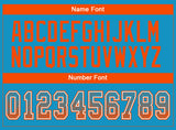 Custom Panther Blue Orange-White Drift Fashion Football Jersey