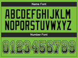 Custom Neon Green Black-White Drift Fashion Football Jersey
