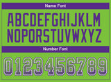 Custom Neon Green Purple-White Drift Fashion Football Jersey