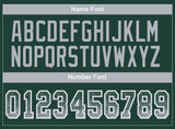 Custom Green Gray-White Drift Fashion Football Jersey