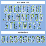 Custom Stitched Light Blue Navy-White Fade Fashion Leopard Print Sports Pullover Sweatshirt Hoodie