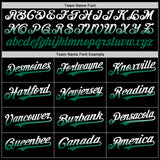 Custom Black White-Kelly Green Authentic Fade Fashion Baseball Jersey