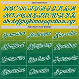 Custom Yellow Kelly Green-White Fade Fashion Performance T-Shirt