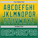 Custom Yellow Kelly Green-White Fade Fashion Performance T-Shirt