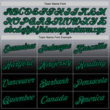 Custom Gray Kelly Green-Black Fade Fashion Performance T-Shirt