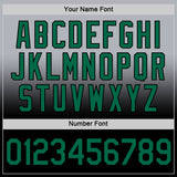 Custom Gray Kelly Green-Black Fade Fashion Performance T-Shirt