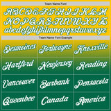 Custom Yellow White-Kelly Green Fade Fashion Performance T-Shirt