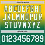 Custom Yellow White-Kelly Green Fade Fashion Performance T-Shirt