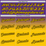 Custom Purple Yellow-Black Fade Fashion Performance T-Shirt