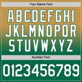 Custom Old Gold White-Kelly Green Fade Fashion Performance T-Shirt