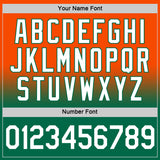 Custom Orange White-Kelly Green Fade Fashion Performance T-Shirt