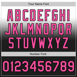 Custom White Pink-Black Authentic Fade Fashion Baseball Jersey