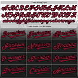 Custom White Crimson-Black Authentic Fade Fashion Baseball Jersey