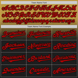 Custom Old Gold Red-Black Authentic Fade Fashion Baseball Jersey