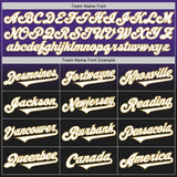 Custom Purple Black-Old Gold Authentic Fade Fashion Baseball Jersey