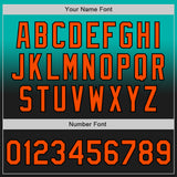 Custom Aqua Orange-Black Authentic Fade Fashion Baseball Jersey