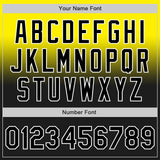 Custom Light Yellow Black-White Authentic Fade Fashion Baseball Jersey