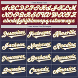 Custom Crimson Navy-Old Gold Authentic Fade Fashion Baseball Jersey