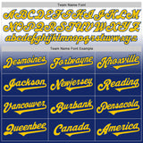 Custom White Yellow-Royal Authentic Fade Fashion Baseball Jersey