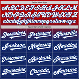 Custom Red White-Royal Authentic Fade Fashion Baseball Jersey