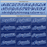 Custom Light Blue Royal-White Authentic Fade Fashion Baseball Jersey