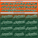 Custom Orange Green-White Authentic Fade Fashion Baseball Jersey