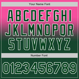 Custom Pink Green-White Authentic Fade Fashion Baseball Jersey