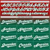 Custom Red White-Kelly Green Authentic Fade Fashion Baseball Jersey