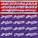 Custom Red White-Purple Authentic Fade Fashion Baseball Jersey