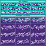 Custom Aqua Purple-White Authentic Fade Fashion Baseball Jersey