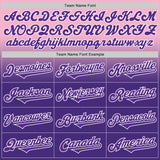 Custom Light Pink Purple-White Authentic Fade Fashion Baseball Jersey
