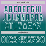 Custom Light Purple Teal-White Authentic Fade Fashion Baseball Jersey