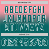 Custom Medium Pink Teal-White Authentic Fade Fashion Baseball Jersey