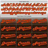 Custom White Orange-Brown Authentic Fade Fashion Baseball Jersey
