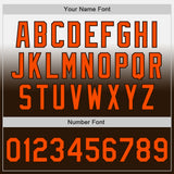 Custom White Orange-Brown Authentic Fade Fashion Baseball Jersey