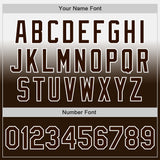 Custom White Brown Authentic Fade Fashion Baseball Jersey