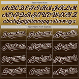Custom Old Gold Brown-White Authentic Fade Fashion Baseball Jersey