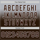 Custom Gray Brown-White Authentic Fade Fashion Baseball Jersey
