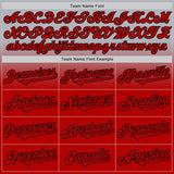 Custom Gray Red-Black Authentic Fade Fashion Baseball Jersey
