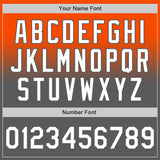 Custom Orange White-Steel Gray Authentic Fade Fashion Baseball Jersey