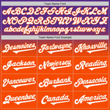 Custom Purple White-Orange Authentic Fade Fashion Baseball Jersey