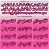 Custom White Pink-Black Authentic Fade Fashion Baseball Jersey