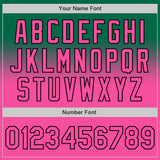 Custom Kelly Green Pink-Black Authentic Fade Fashion Baseball Jersey